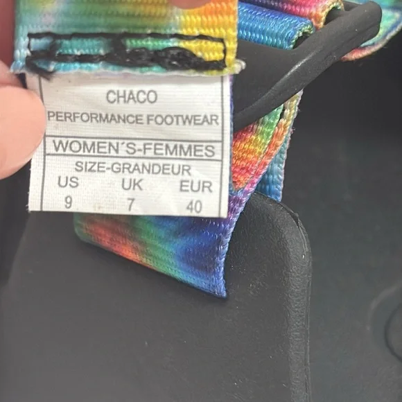 CHACO Slides “Chillos” Multicolored, Adjustable Straps Size 9 EUC - Picture 6 of 7